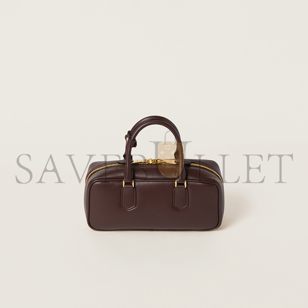 MIU MIU ARCADIE LEATHER HANDBAG 5BB148 (27*12*9cm) MIU MIU ARCADIE LEATHER HANDBAG 5BB148 (27*12*9cm)